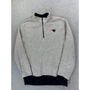 New‎ England Patriots '47 Half Zip Pullover Sweater (Men's Medium) Gray